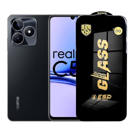 ✨TOATE PRODUSELE✨ - Folie de Protectie pentru Realme C53, , Sticla Securizata ESD, Margini Negre, Rezistenta la Zgirieturi, Antistatica, 0.35 mm, Transparenta