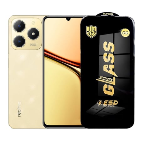 ✨TOATE PRODUSELE✨ - Folie de Protectie pentru Realme C61, , Sticla Securizata ESD, Margini Negre, Rezistenta la Zgirieturi, Antistatica, 0.35 mm, Transparenta