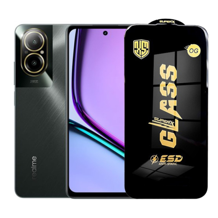 ✨TOATE PRODUSELE✨ - Folie de Protectie pentru Realme C67, , Sticla Securizata ESD, Margini Negre, Rezistenta la Zgirieturi, Antistatica, 0.35 mm, Transparenta