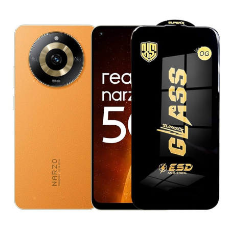 ✨TOATE PRODUSELE✨ - Folie de Protectie pentru Realme Narzo 60, , Sticla Securizata ESD, Margini Negre, Rezistenta la Zgirieturi, Antistatica, 0.35 mm, Transparenta