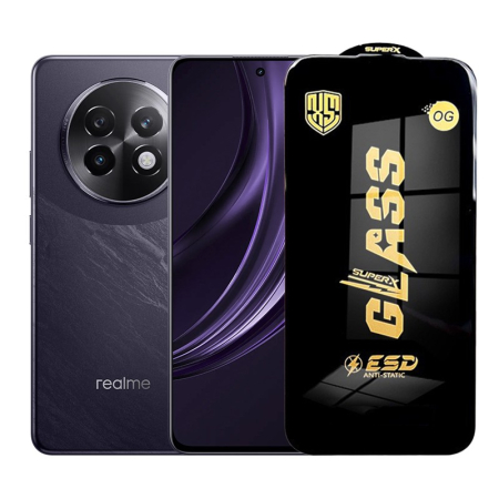 ✨TOATE PRODUSELE✨ - Folie de Protectie pentru Realme13+, , Sticla Securizata ESD, Margini Negre, Rezistenta la Zgirieturi, Antistatica, 0.35 mm, Transparenta