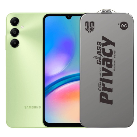 ✨TOATE PRODUSELE✨ - Folie de Protectie pentru Samsung Galaxy A05s, , Sticla Securizata ESD Antistatica, Super-X Privacy OG, Margini Negre, 0.30 mm, Transparent Inchis