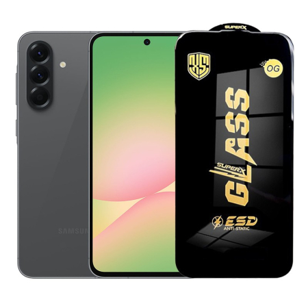 ✨TOATE PRODUSELE✨ - Folie de Protectie pentru Samsung Galaxy A56, , Sticla Securizata ESD, Margini Negre, Rezistenta la Zgirieturi, Antistatica, 0.35 mm, Transparenta