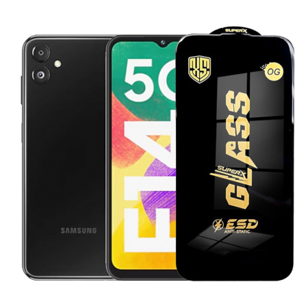 ✨TOATE PRODUSELE✨ - Folie de Protectie pentru Samsung Galaxy F14, , Sticla Securizata ESD, Margini Negre, Rezistenta la Zgirieturi, Antistatica, 0.35 mm, Transparenta