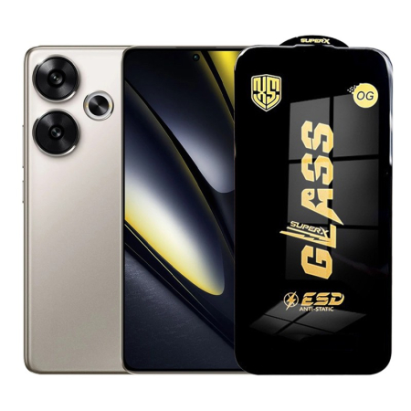 ✨TOATE PRODUSELE✨ - Folie de Protectie pentru Xiaomi Poco F6, , Sticla Securizata ESD, Margini Negre, Rezistenta la Zgirieturi, Antistatica, 0.35 mm, Transparenta