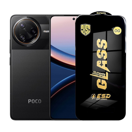 ✨TOATE PRODUSELE✨ - Folie de Protectie pentru Xiaomi Poco F7 Ultra, , Sticla Securizata ESD, Margini Negre, Rezistenta la Zgirieturi, Antistatica, 0.35 mm, Transparenta