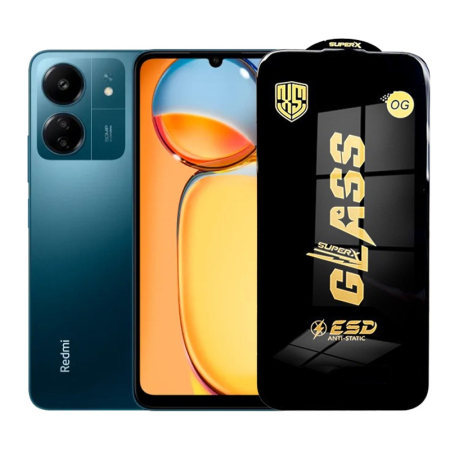 ✨TOATE PRODUSELE✨ - Folie de Protectie pentru Xiaomi Redmi 13C, , Sticla Securizata ESD, Margini Negre, Rezistenta la Zgirieturi, Antistatica, 0.35 mm, Transparenta