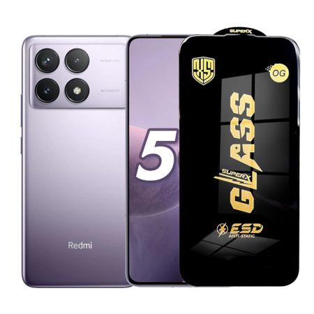 ✨TOATE PRODUSELE✨ - Folie de Protectie pentru Xiaomi Redmi K70, , Sticla Securizata ESD, Margini Negre, Rezistenta la Zgirieturi, Antistatica, 0.35 mm, Transparenta