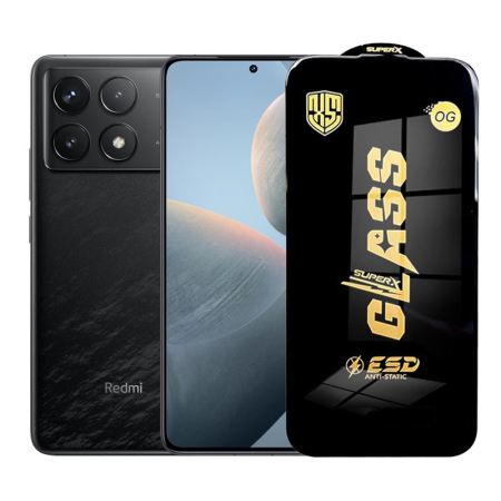 ✨TOATE PRODUSELE✨ - Folie de Protectie pentru Xiaomi Redmi K70E, , Sticla Securizata ESD, Margini Negre, Rezistenta la Zgirieturi, Antistatica, 0.35 mm, Transparenta