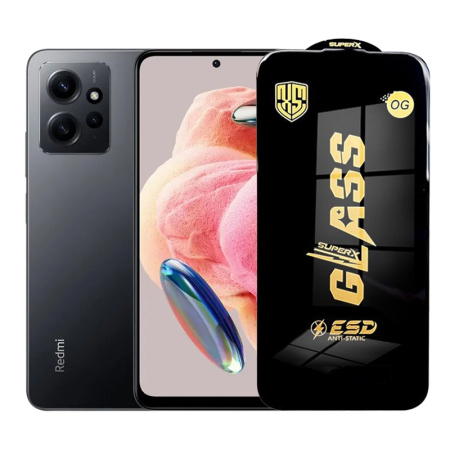 ✨TOATE PRODUSELE✨ - Folie de Protectie pentru Xiaomi Redmi Note 12, , Sticla Securizata ESD, Margini Negre, Rezistenta la Zgirieturi, Antistatica, 0.35 mm, Transparenta