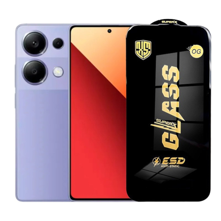 ✨TOATE PRODUSELE✨ - Folie de Protectie pentru Xiaomi Redmi Note 13 Pro, , Sticla Securizata ESD, Margini Negre, Rezistenta la Zgirieturi, Antistatica, 0.35 mm, Transparenta