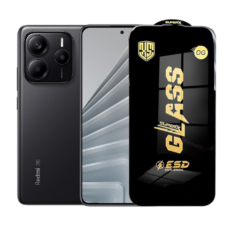 ✨TOATE PRODUSELE✨ - Folie de Protectie pentru Xiaomi Redmi Note 14, , Sticla Securizata ESD, Margini Negre, Rezistenta la Zgirieturi, Antistatica, 0.35 mm, Transparenta