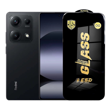 ✨TOATE PRODUSELE✨ - Folie de Protectie pentru Xiaomi Redmi Note 14S, , Sticla Securizata ESD, Margini Negre, Rezistenta la Zgirieturi, Antistatica, 0.35 mm, Transparenta