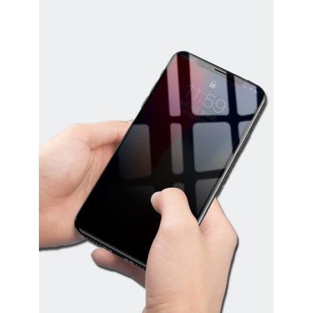 Folie de Sticla Securizata pentru Apple iPhone 15, , Privacy 30°, Vizibilitate HD, Protectie Completa 9D, Anti-Amprenta, Protectie Confidentialitate, Negru [1]