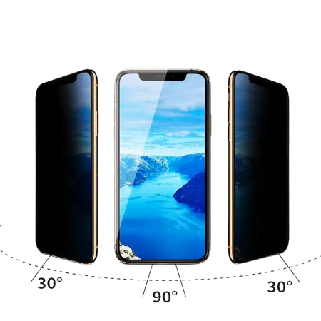 Folie de Sticla Securizata pentru Apple iPhone 15, , Privacy 30°, Vizibilitate HD, Protectie Completa 9D, Anti-Amprenta, Protectie Confidentialitate, Negru [2]