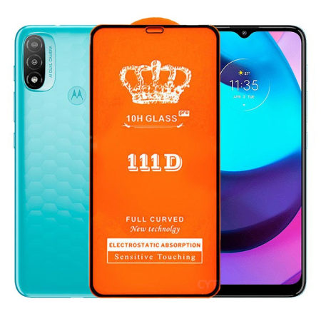 ✨TOATE PRODUSELE✨ - Folie Securizata pentru Motorola Moto E20, , Sticla de Protectie Compatibila cu Motorola Moto E20, Full Cover 111D, 10H GLASS, Margini Negre, Transparenta