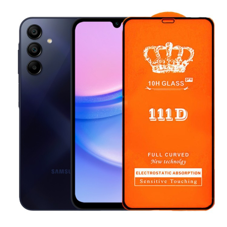 ✨TOATE PRODUSELE✨ - Folie Securizata pentru Samsung A15 4G, , Sticla de Protectie Compatibila cu Samsung A15 4G, Full Cover 111D, 10H GLASS, Margini Negre, Transparenta