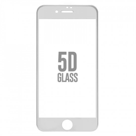 Folie Sticla Securizata 5D - Folie Sticla Apple iPhone 7 4D/5D Alb