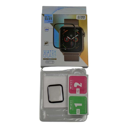 Folie Sticla Apple Watch Series 2/3 42 mm adeziv pe margine Negru [3]