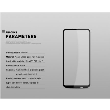 Folie Sticla ® compatibila cu Huawei Y7P 2020 111D Negru [11]