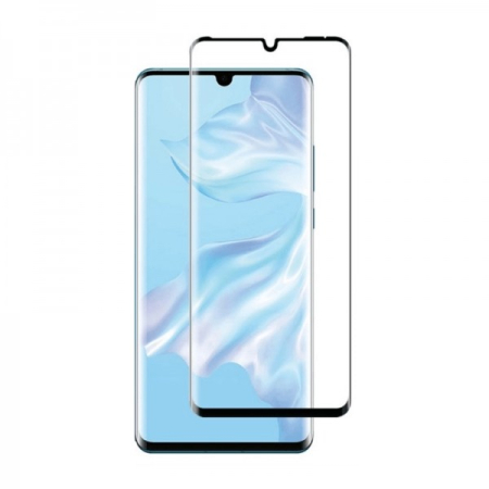 Folie Sticla Curbata, compatibila cu Huawei P30 Pro Full Face Negru,  [5]