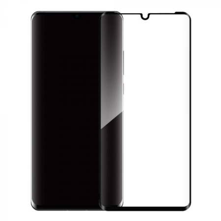 Folie Sticla Securizata Full Glue - Folie Sticla Curbata, compatibila cu Huawei P30 Pro Full Face Negru, 