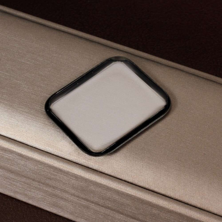 Folie Sticla pentru Apple Watch Series 2/3 38 mm adeziv pe margine Negru [3]