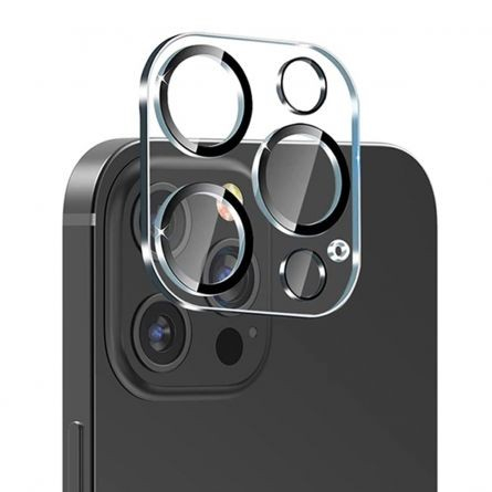 ✨TOATE PRODUSELE✨ - Folie Sticla pentru Camera, compatibila cu Apple iPhone 14 Pro / 14 Pro Max, Transparent cu margini negre