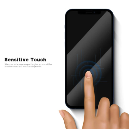 Folie Sticla Securizata, , compatibila cu Apple iPhone 15 Pro Max, Sticla, Super HD Glass, Anti-static, Margini Negre, 99H OG, Transparent [2]