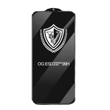 Folie Sticla OG - Folie Sticla Securizata, , compatibila cu Apple iPhone 15 Pro, Sticla, Super HD Glass, Anti-static, Margini Negre, 99H OG, Transparent