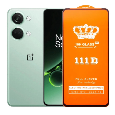 ✨TOATE PRODUSELE✨ - Folie Sticla Securizata OnePlus Nord 3, , Sticla de Protectie Compatibila cu OnePlus Nord 3, Full Cover 111D, HD, Margini Negre, Transparenta