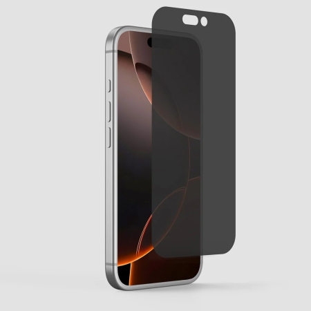 ✨TOATE PRODUSELE✨ - Folie Sticla Securizata, , Pentru Apple iPhone 16 Pro Max, Privacy Classic, 2.5D, Confidentialitate 30°, Negru Transparent
