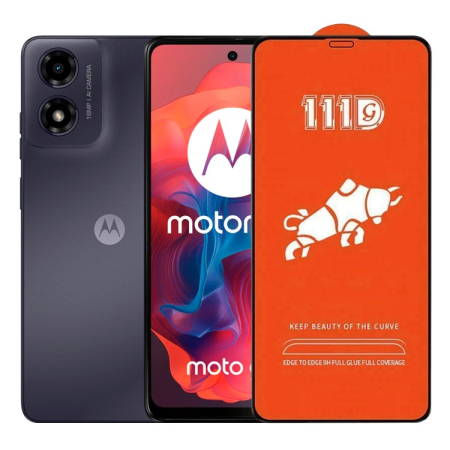 ✨TOATE PRODUSELE✨ - Folie Sticla Securizata pentru Motorola Moto G04, , Sticla de Protectie Compatibila cu Motorola Moto G04, Full Cover 111D, HD, Margini Negre, Transparenta