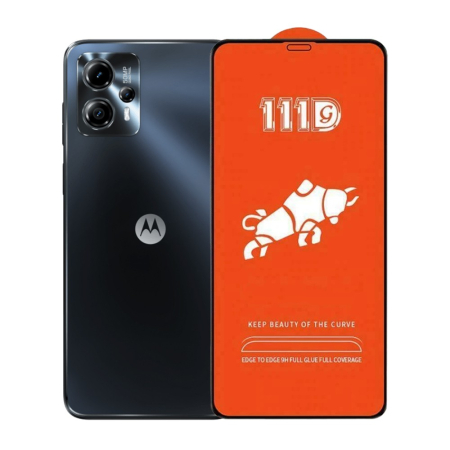 ✨TOATE PRODUSELE✨ - Folie Sticla Securizata pentru Motorola Moto G13, , Sticla de Protectie Compatibila cu Motorola Moto G13, Full Cover 111D, HD, Margini Negre, Transparenta