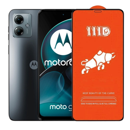 ✨TOATE PRODUSELE✨ - Folie Sticla Securizata pentru Motorola Moto G14, , Sticla de Protectie Compatibila cu Motorola Moto G14, Full Cover 111D, HD, Margini Negre, Transparenta