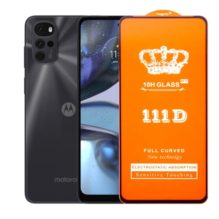 ✨TOATE PRODUSELE✨ - Folie Sticla Securizata pentru Motorola Moto G22, , Sticla de Protectie Compatibila cu Motorola Moto G22, Full Cover 111D, HD, Margini Negre, Transparenta