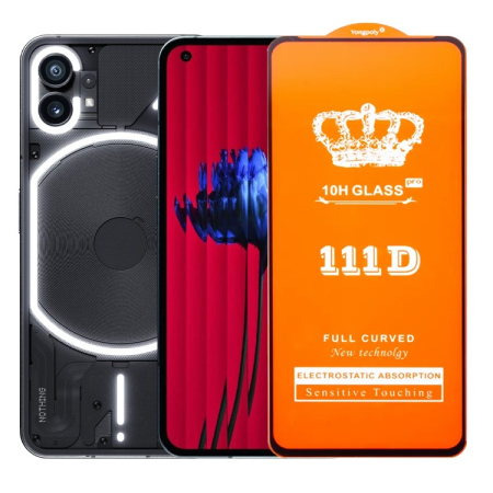✨TOATE PRODUSELE✨ - Folie Sticla Securizata pentru Nothing Phone 1, , Sticla de Protectie Compatibila cu Nothing Phone 1, Full Cover 111D, HD, Margini Negre, Transparenta