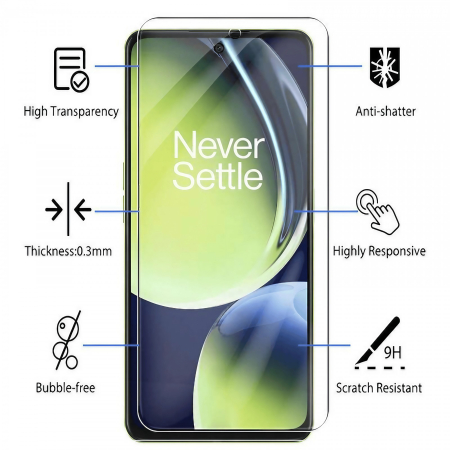 Folie Sticla Securizata, , Pentru One Plus Nord CE3 Lite, 2.5D, HD, Transparenta [2]