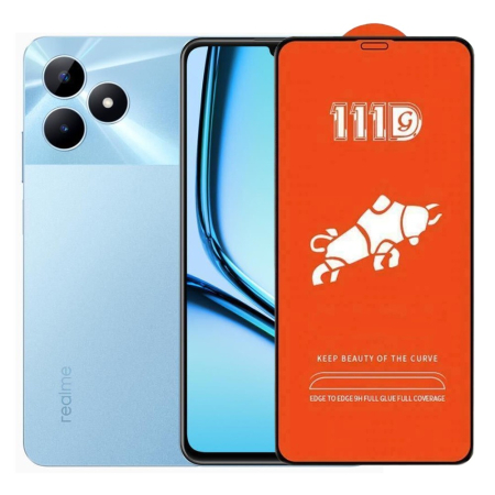 ✨TOATE PRODUSELE✨ - Folie Sticla Securizata pentru Oppo Realme Note 50, , Sticla de Protectie Compatibila cu Oppo Realme Note 50, Full Cover 111D, HD, Margini Negre, Transparenta