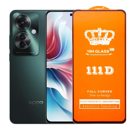 ✨TOATE PRODUSELE✨ - Folie Sticla Securizata pentru Oppo Reno 11F, , Sticla de Protectie Compatibila cu Oppo Reno 11F, Full Cover 111D, HD, Margini Negre, Transparenta