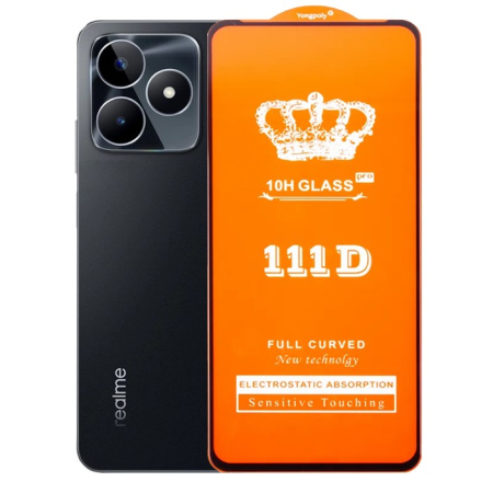 ✨TOATE PRODUSELE✨ - Folie Sticla Securizata pentru Realme C53, , Sticla de Protectie Compatibila cu Realme C53, Full Cover 111D, HD, Margini Negre, Transparenta