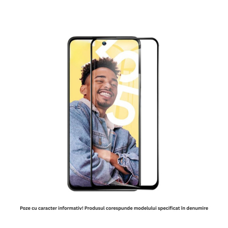 Folie Sticla Securizata, , Pentru Realme C55, Full Glue, Margini Negre, Transparent [1]
