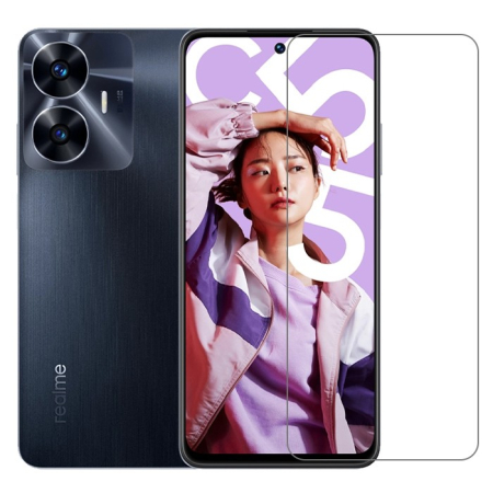 ✨TOATE PRODUSELE✨ - Folie Sticla Securizata pentru Realme C55, , Sticla de protectie Compatibila cu Realme C55, 2.5D, HD, Transparenta