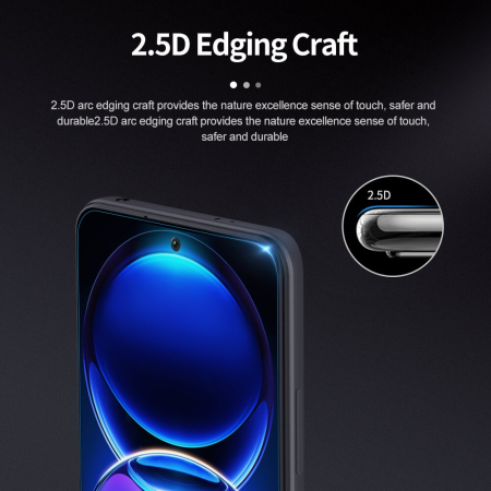 Folie Sticla Securizata, , Pentru Redmi Note 13 Pro 5G, Full Glue, Margini Negre, Transparent [2]