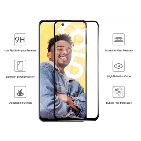 Folie Sticla Securizata, , Pentru Samsung Galaxy S23 FE, Full Glue, Margini Negre, Transparent [3]