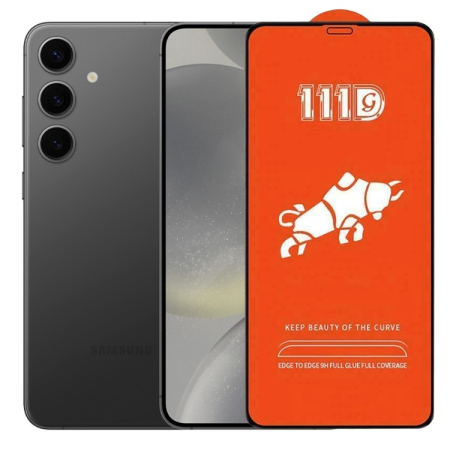 ✨TOATE PRODUSELE✨ - Folie Sticla Securizata pentru Samsung Galaxy S24 Plus 5G, , Sticla de Protectie Compatibila cu Samsung Galaxy S24 Plus 5G, Full Cover 111D, HD, Margini Negre, Transparenta