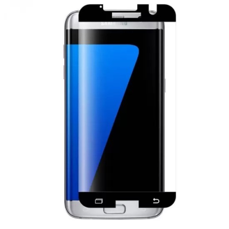 Folie Sticla Securizata pentru Samsung Galaxy S7, Full Face V2, Transparenta HD, lipici pe margine, 9H, Negru [1]