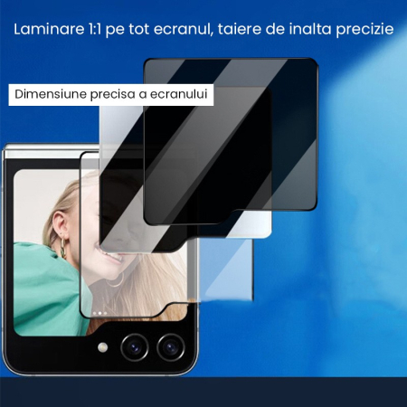 Folie Sticla Securizata pentru Samsung Galaxy Z Flip 6, , Sticla de Protectie Compatibila cu Samsung Galaxy Z Flip 6, 2.5D, HD, Transparenta [2]