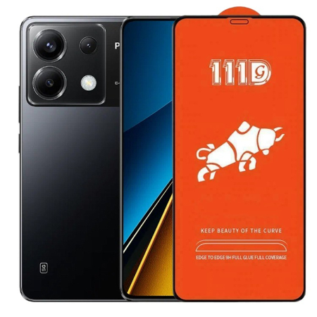 ✨TOATE PRODUSELE✨ - Folie Sticla Securizata pentru Xiaomi Mi Poco X6, , Sticla de Protectie Compatibila cu Xiaomi Mi Poco X6, Full Cover 111D, HD, Margini Negre, Transparenta