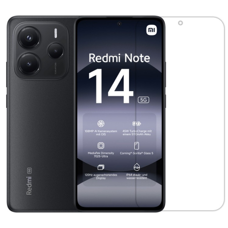 ✨TOATE PRODUSELE✨ - Folie Sticla Securizata pentru Xiaomi Note 14, , Sticla de Protectie Compatibila cu Xiaomi Note 14, 2.5D, HD, Transparenta